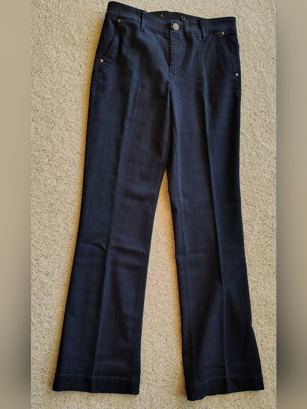 Trouser Pant Dark Navy Lightweight Denim By one 5 one Size 10